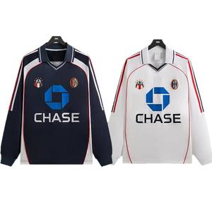 Jersey Deportivo Casual Personalizado de Estilo Americano, con Cuello en V, Raglán, Bloques de Color y Manga Larga, para Fanáticos, para Comercio Transfronterizo - Product Image 4