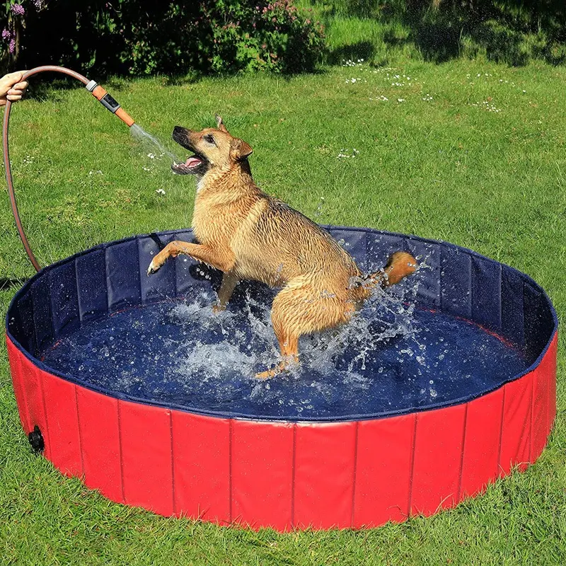 Faltbarer Hund Haustier Pool Float Paddling Schwimmen Spa Badewanne Pflege Wannen Hund Pool