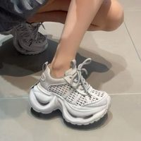 Zapatillas Chunky de Plataforma con Suela Magma y Malla de Diamantes, Estilo Y2K, para Mujer, Tipo Dad Shoes
