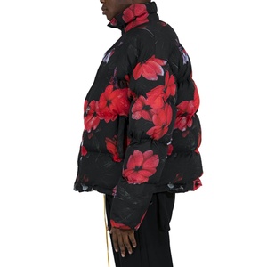 Custom Logo Casual Winter Warm Canvas Bomber <b>Jacket</b> with Single Button Closure Breathable & Windproof <b>Letter</b> Pattern for <b>Men</b> - Product Image 4