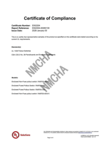 Interruttore Elettrico Industriale UL in Metallo per Climatizzazione, Scatola di Disconnessione CA a Tre Colonne 30A/60A, Funzionamento Momentaneo 120V/240V - Product Image 6