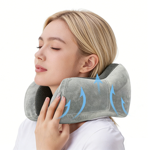 SUREWAL - Juego <span class=keywords><strong>de</strong></span> Viaje Directo <span class=keywords><strong>de</strong></span> Fábrica, Almohada <span class=keywords><strong>de</strong></span> Espuma Viscoelástica en Forma <span class=keywords><strong>de</strong></span> U con Manta y Antifaz para Dormir, Kit <span class=keywords><strong>de</strong></span> Viaje para Avión, Autobús y Coche - Product Image 3