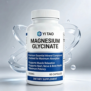 Cápsulas de Suplemento de Magnesio OEM/ODM, Glicinato Quelado, Máxima Potencia, Alivio del Estrés, Apoyo a la Recuperación Muscular, 60 Cápsulas - Product Image 3