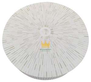 โต๊ะกาแฟทรงกลมโมเดิร์นขายดี พร้อมท็อปหินมุกแท้ ผลิตในเวียดนาม เฟอร์นิเจอร์ตกแต่งห้องนั่งเล่น - Product Image 2