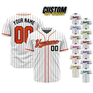 Vente en gros de chemises de <span class=keywords><strong>baseball</strong></span> pour jeunes à col en V, logo brodé rouge, maillot de softball et de <span class=keywords><strong>baseball</strong></span> respirant à fines rayures - Product Image 2