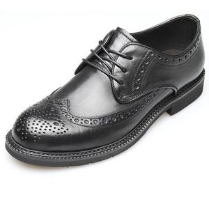 New Men's Genuine Leather Closed <b>Toe</b> Oxford Shoes Business Formal Wear No <b>Heel</b> Breathable Denim Color Autumn Season - Product Image 2