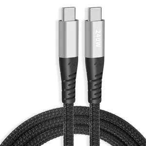PD 240w Type C to Type C USB Cable 5A Super Fast Charging Cable with E-marker for iPhone15 MacBook Pro Laptop PS5 Switch