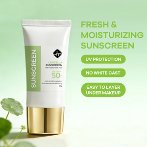 <span class=keywords><strong>Crema</strong></span> <span class=keywords><strong>Solare</strong></span> Coreana alla Centella SPF <span class=keywords><strong>50</strong></span>+ PA++++ Idratante <span class=keywords><strong>Protezione</strong></span> UV <span class=keywords><strong>Viso</strong></span> Senza Residui Bianchi Private Label OEM ODM Logo Personalizzato - Product Image 2