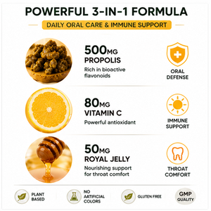 Gummies OEM Propolis Vitamine C Gelée royale <span class=keywords><strong>Miel</strong></span> Soin Bucco-dentaire Gélifiés Quotidiens Antioxydants Botaniques à Croquer pour la Santé de la <span class=keywords><strong>Gorge</strong></span> et Buccale - Product Image 2