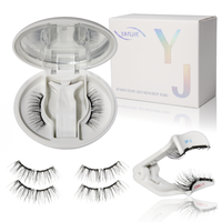 Cils magnétiques doux réutilisables personnalisés à marque privée avec applicateur, pack de voyage, aspect naturel, sans colle, fabriqués par le fabricant