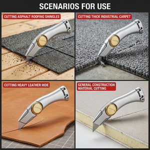Cuchillo Duradero para Techos con Funda Cuchillo de Recorte de Hoja Fija Cuchillos Utilitarios Aleación de Aluminio Personalizado de Fábrica - Product Image 6