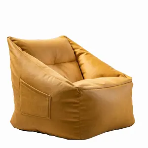 Venta al por mayor pelotita sofá bebé-Sofá nórdico moderno para sala de estar, funda de sofá ligera de lujo de pu sin solvente, esponja de cuero, para hogar y exteriores