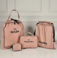 Organisateur de toilette de luxe personnalisé, organiseur de bagages de voyage tendance, ensemble de cubes de rangement pour valise, sacs de compression pour le rangement