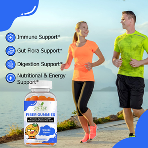 Gommes de fibres prébiotiques à base de plantes pour la santé <span class=keywords><strong>digestive</strong></span>, soutien de la <span class=keywords><strong>flore</strong></span> intestinale, délicieux goût d'orange, 120 unités, complément <span class=keywords><strong>alimentaire</strong></span> - Product Image 6