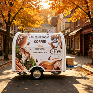 Factory Direct Street Food Trailer Commercial Catering Truck Premium Ice <b>Cream</b> Cart CE Certified - Product Image 2