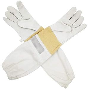 Guantes de Apicultura Luwint Nuevos - Protectores Contra Picaduras, Mangas Ventiladas, Guantes de Apicultor de Piel de Cabra/Blancos (Talla Extra Grande), 1 Año de Garantía - Product Image 2