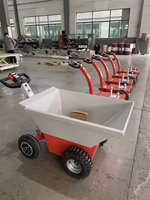 Chariot à benne basculante électrique personnalisable de 400 kg à commande facile, alimenté par batterie, chariot à main, chariot à benne basculante