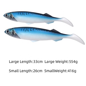 Señuelo Grande y Suave con Cabeza Plomada de 260mm (10.2in) y 330mm (13in) para Pesca en Alta Mar y Trolling - Product Image 2