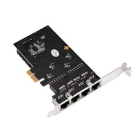 Adaptateur réseau Gigabit PCIe 4 ports 10/100/1000 Mbps, carte LAN RJ45, RTL8111H, carte Ethernet PCI Express pour PC serveur