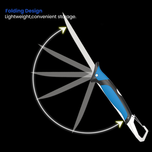 Couteau à fileter pliable en acier inoxydable bleu avec revêtement antiadhésif et manche <span class=keywords><strong>TRP</strong></span> pour l'extérieur - Product Image 5