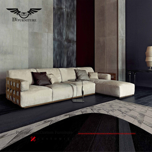 Set di Divani Componibili in Tessuto Personalizzabili, <span class=keywords><strong>Stile</strong></span> Minimalista di Lusso, Design Moderno e Creativo per Arredamento Soggiorno di Villa - Product Image 1