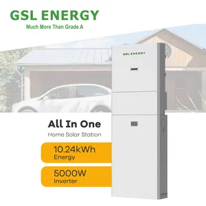 GSL พลังงาน 10Kw Hybrid อินเวอร์เตอร์ All-in-One 48v 200 ah แบตเตอรี่ลิเธียม 20Kwh พลังงานแสงอาทิตย์เก็บสามารถ RS485 การสื่อสารพอร์ตแยก