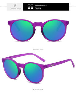 نظارات شمسية عصرية عالية من DUBERY لكل من الرجال والربيع والصيف UV400 مستقطبة وخفيفة الوزن نظارات شمسية مستديرة عصرية بلون أصفر - Product Image 3