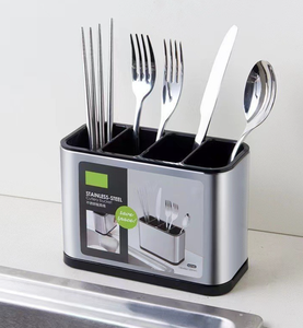 Organizador de Utensilios de Cocina de Acero Inoxidable al por Mayor, Soporte para Cubiertos, para Guardar Cucharas, Tenedores y Palillos - Product Image 4