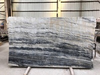 Dalles de marbre bleu Harbour Plaza en pierre naturelle BOTON STONE avec veines blanches pour revêtement de sol
