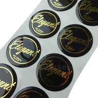 Stiker Kristal Kustom Warna Apa Saja Transparan OEM/ODM Stiker 3D PU atau Resin Epoksi