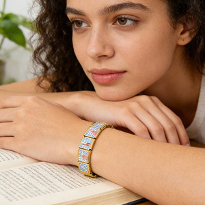 Pulsera de dijes italiana al por mayor, <span class=keywords><strong>serie</strong></span> Roma Italia, dijes personalizados, pulsera de acero inoxidable de 9 mm, joyería de moda DIY para mujer, regalo - Product Image 2