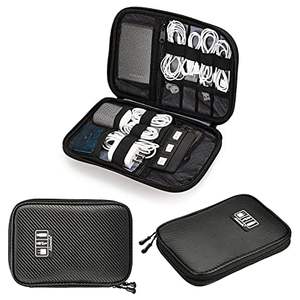 Portable <b>Waterproof</b> Travel Cable Organizer Pouch <b>Canvas</b> Zipper Closure Free Sample Electronics Accessories Carry Storage - Product Image 3