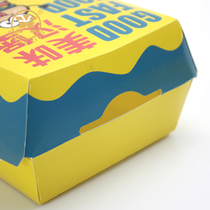 Boîte alimentaire pour hamburger, impression CMYK aux couleurs attrayantes, boîte à salade jetable pour vente au détail, boîte à emporter en carton <span class=keywords><strong>blanc</strong></span>, vente en gros OEM - Product Image 4
