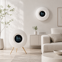 Altavoz Bluetooth con Pantalla LCD Redonda, Sistema de Audio para el Hogar con Reproductor de Música de Alta Fidelidad