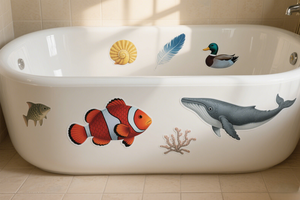 Adhesivo para bañera, cinta adhesiva de seguridad, certificado ISO9001 GRS, pegatinas antideslizantes impermeables, pegatina antideslizante para baño, ducha, flor - Product Image 3