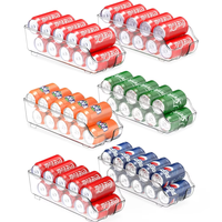 Distributeur de canettes de soda de cuisine transparent Organisation du réfrigérateur Organisateurs de canettes et stockage pour garde-manger