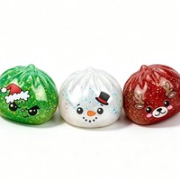 Jouets Squishy de Noël en Gros : Bonhomme de Neige et Renne Pailletés, Balles à Presser pour Enfants, Cadeaux Nouveauté