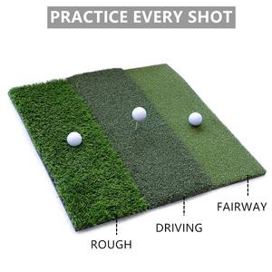 Tapis de frappe de Golf 3 en 1, tri-gazon, personnalisé, entraînement à gazon Long et <span class=keywords><strong>court</strong></span>, pour l'intérieur et l'extérieur, vente en gros, usine, - Product Image 2