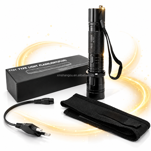 Long Range LED Tactical Flashlight Tazser with On/Off Switch Rechargeable Strong Light Flashlight with Strong Light Function