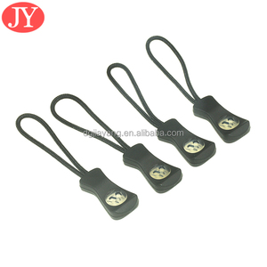 Wholesale PVC &amp; Rubber <strong>Zipper</strong> Pullers with <strong>Double</strong> <strong>Color</strong> Slider Custom Logo for Bag &amp; Garment Use
