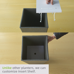 Jardinières modernes en plastique carrées <span class=keywords><strong>de</strong></span> grande taille, direct usine, pour usage intérieur/extérieur, hautes et sur pied - Product Image 4