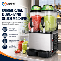 Machine à smoothie et à slush commerciale Dongbei XC224 en acier inoxydable de qualité alimentaire, grande capacité, double cylindre, jus, neige fondante