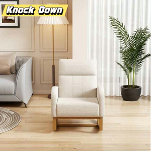 <span class=keywords><strong>Fauteuil</strong></span> de salon moderne en bois massif, chaise <span class=keywords><strong>à</strong></span> bascule avec coussin moelleux, <span class=keywords><strong>fauteuil</strong></span> d'appoint avec <span class=keywords><strong>accoudoirs</strong></span> - Product Image 1