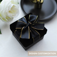 Boîtes cadeaux rigides en velours noir de luxe avec fermeture magnétique pour Noël, l'Aïd, Diwali, les mariages, les bagues, les colliers, les bracelets