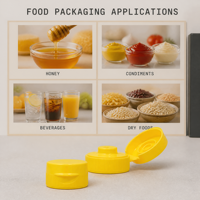 Bouchon de bouteille en gros OEM pour sauce miel et ketchup avec valve en silicone, bouchon distributeur à clapet, fermeture de bouteille en plastique