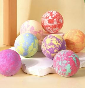Boules mousseuses de bain bio de haute qualité bombe de bain relaxant huile essentielle nettoyant boule de sel de bain - Product Image 1