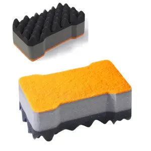 Foamstar Полиэстеровая черная ручка оранжевая ручка для ухода за автомобилем повязка для шин глина для мытья автомобиля брусок детейлинг Чистящая губка