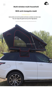 <span class=keywords><strong>Tente</strong></span> <span class=keywords><strong>de</strong></span> <span class=keywords><strong>toit</strong></span> rigide EM 4x4 pour camping-car, design à charnière X OEM, intérieur spacieux, charnière X en aluminium avec éclairage LED - Product Image 3