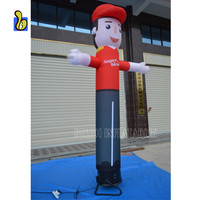 Mascotte gonflable publicitaire, Danseur d'air agitant la main pour accueillir