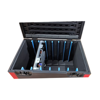 Flight case LED en PE empilable, étanche, antichoc, avec roulettes pivotantes, détachable, faible coût de transport maritime pour écrans LED 500*500 et 500*1000
